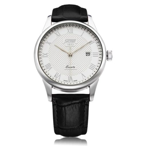 Classic Mens Watch with White Face