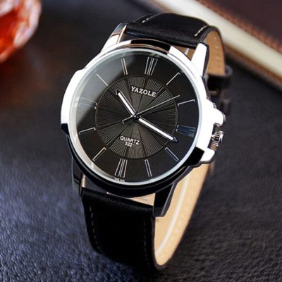 black minimalist watch