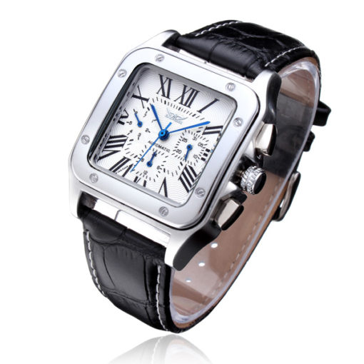 classic automatic watch white face