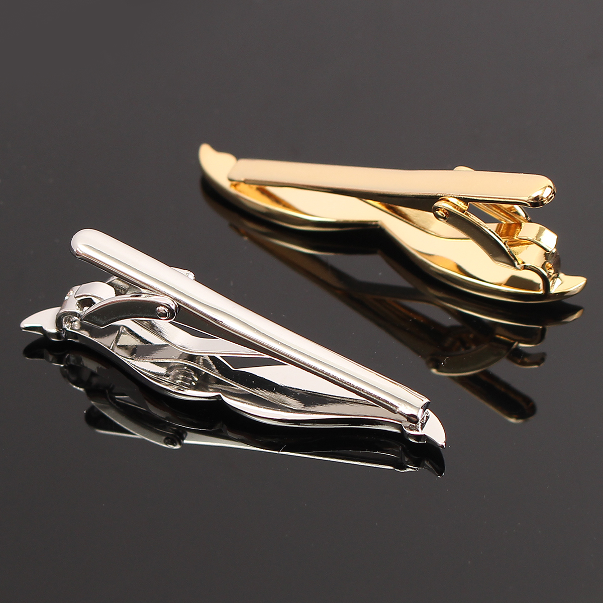 thumbnail image 2 of Novelty S Tie Pin Yoursfs Gold For Men Stainless Steel Lightning 2 of 11